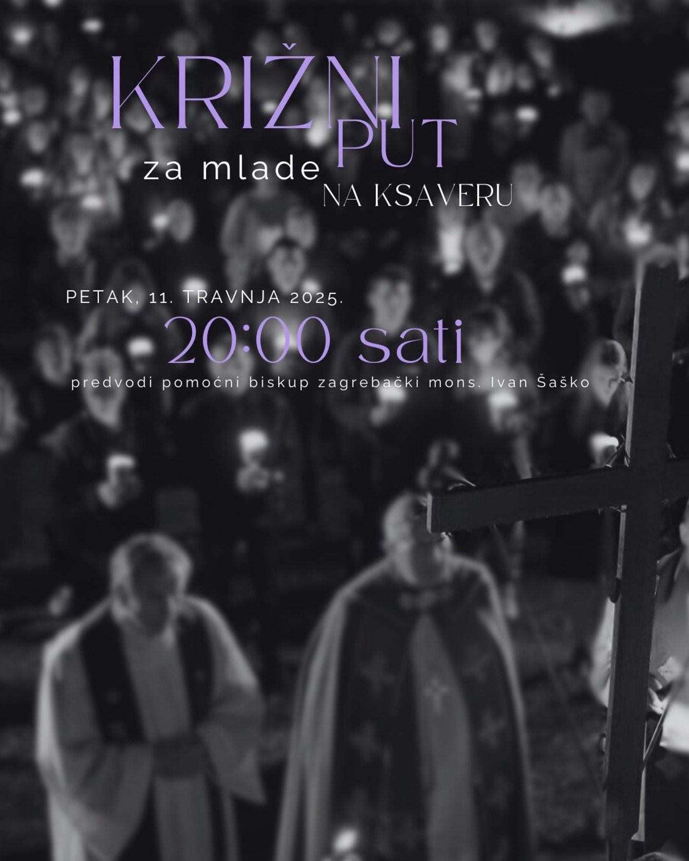 11. 4., u 20h, Križni put za mlade na Ksaveru